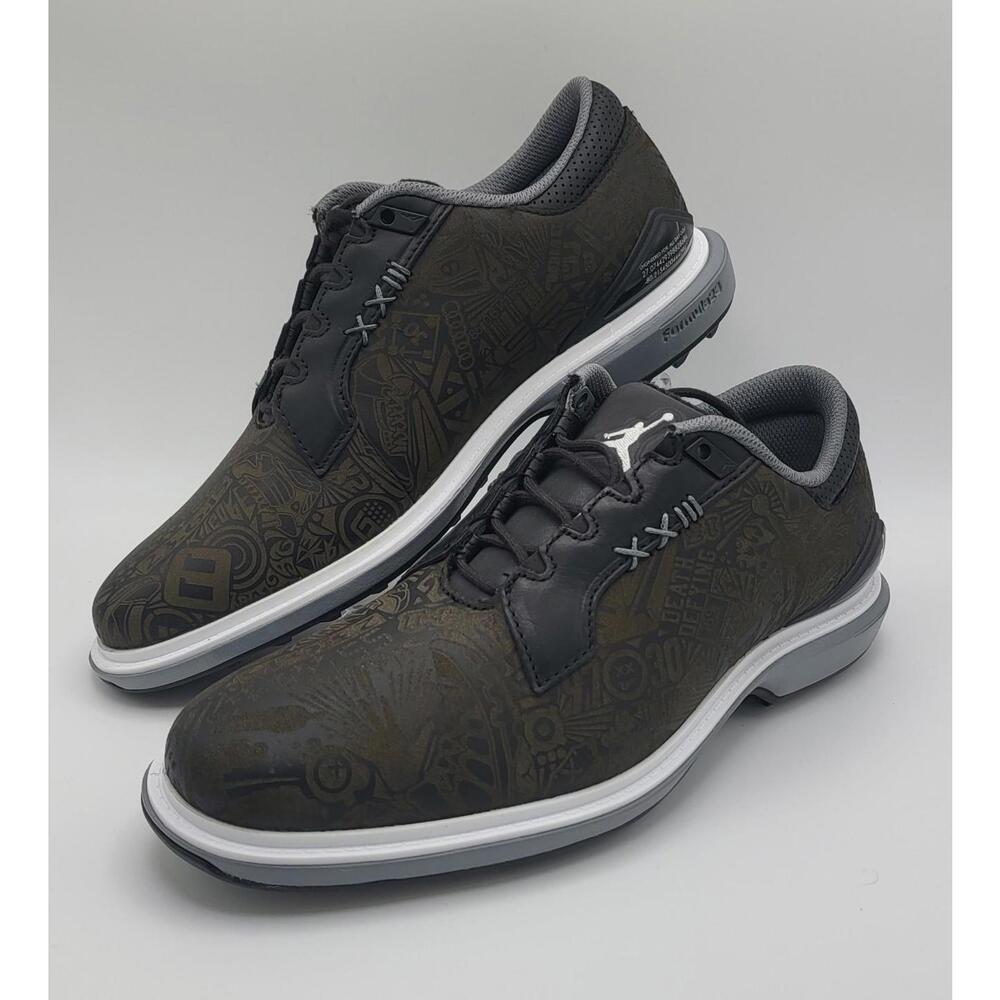 Air Jordan ADG 5 Black Cool Grey Golf Shoes FQ6642-003 Men's 8 Waterproof NBY